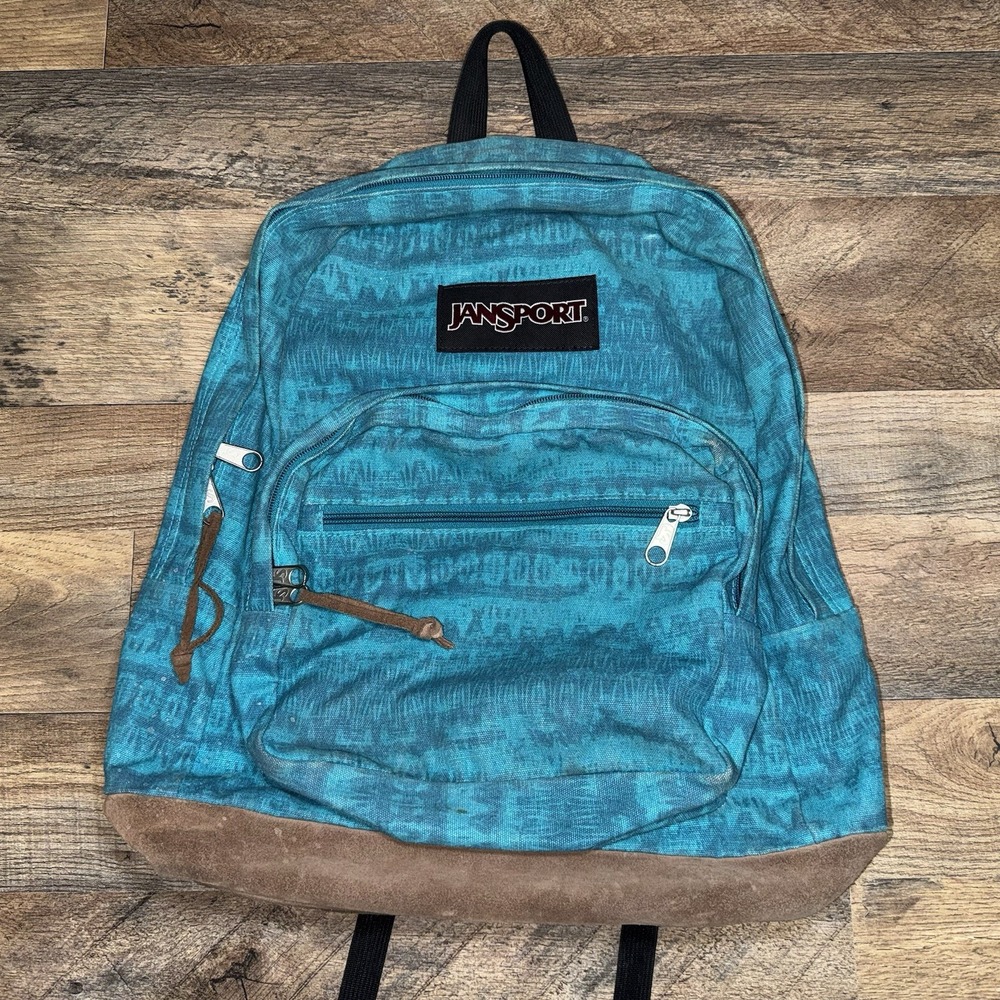 Jansport Backpack Turquoise Geometric Aztec Originals TZR6 Rightpack